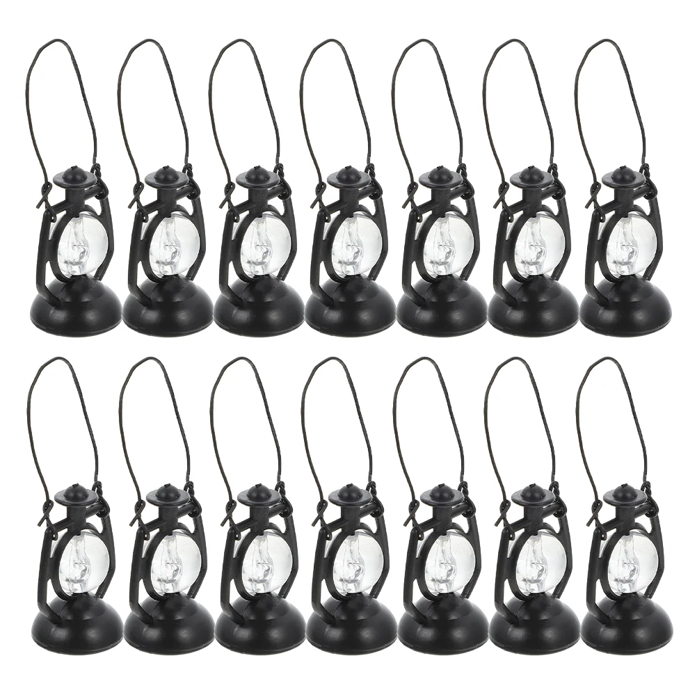 

20 Pcs Mini Lantern Miniature Lamp Toy Dollhouse Floor Lanterns Decorative for Centerpieces Lamps Furniture Oil Small