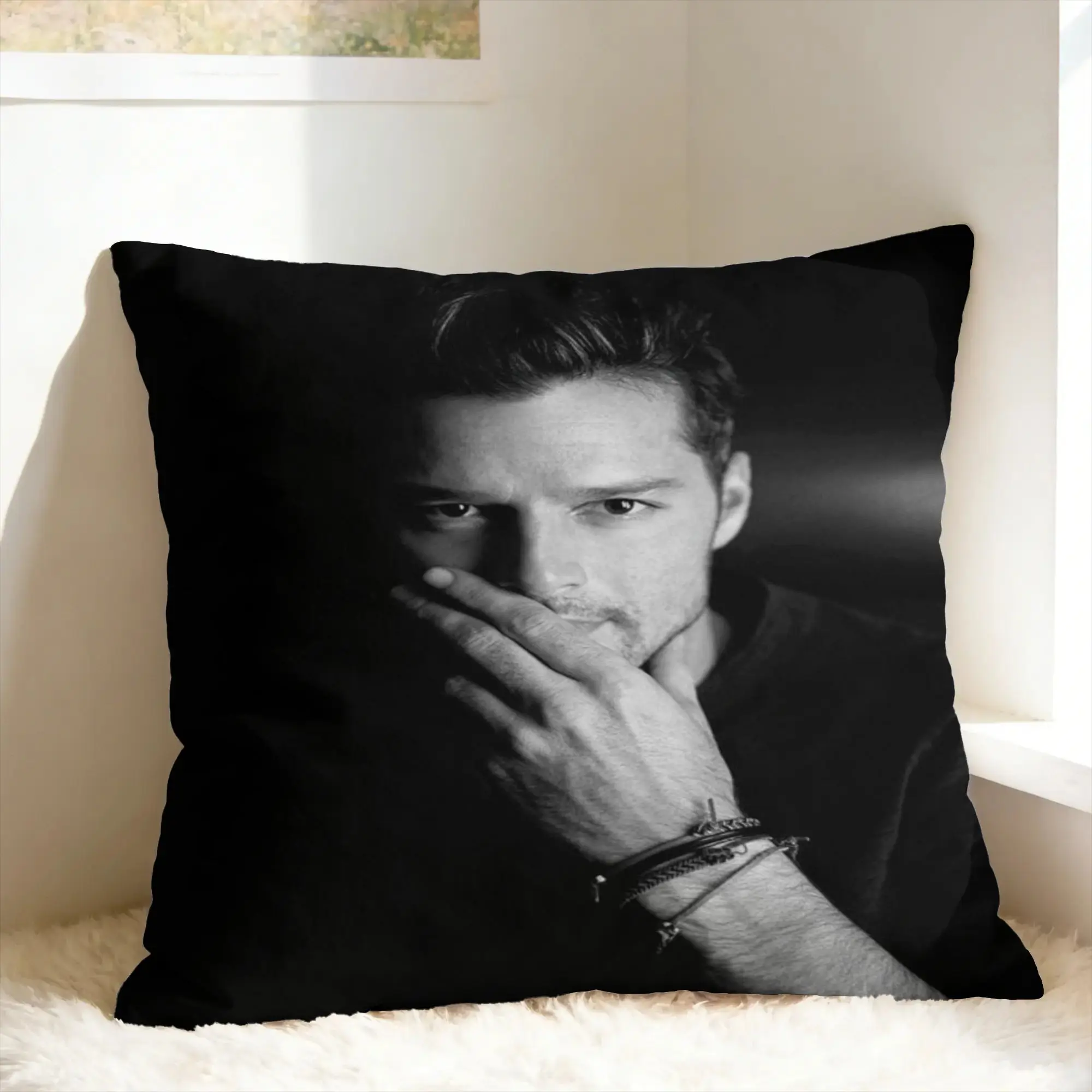Funda de almohada R-Ricky Martin, funda de almohada Vintage, fundas de almohada suaves para decoración del hogar y sofá