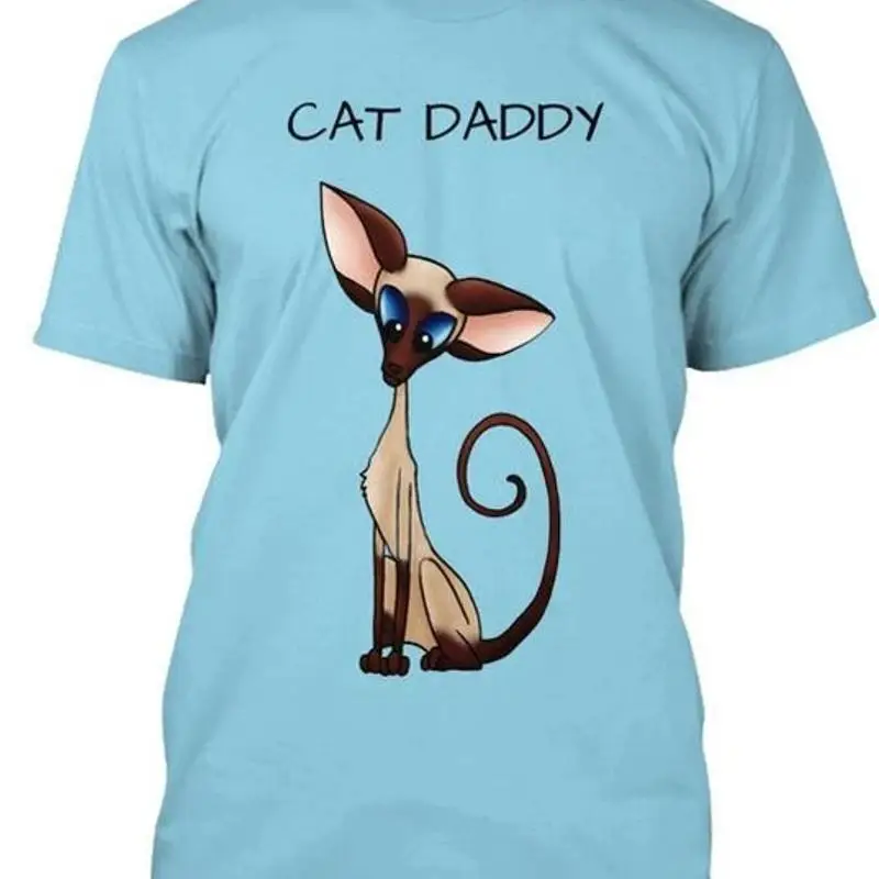 Siamese Cat Daddy Mens Size Premium T shirt M 2XL