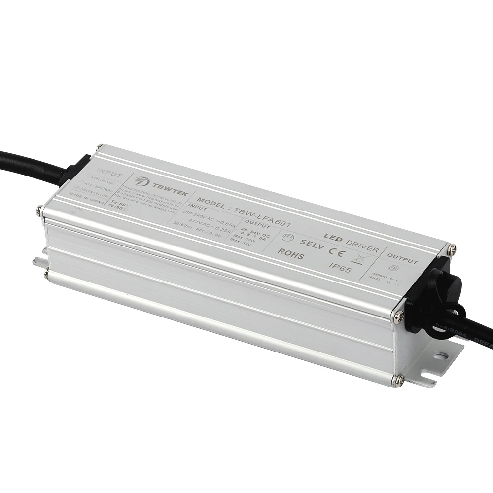 TBWTEK 20W 25W 30W 50W 60W 80W 100W North America Market Constant Current Dimming Led Driver