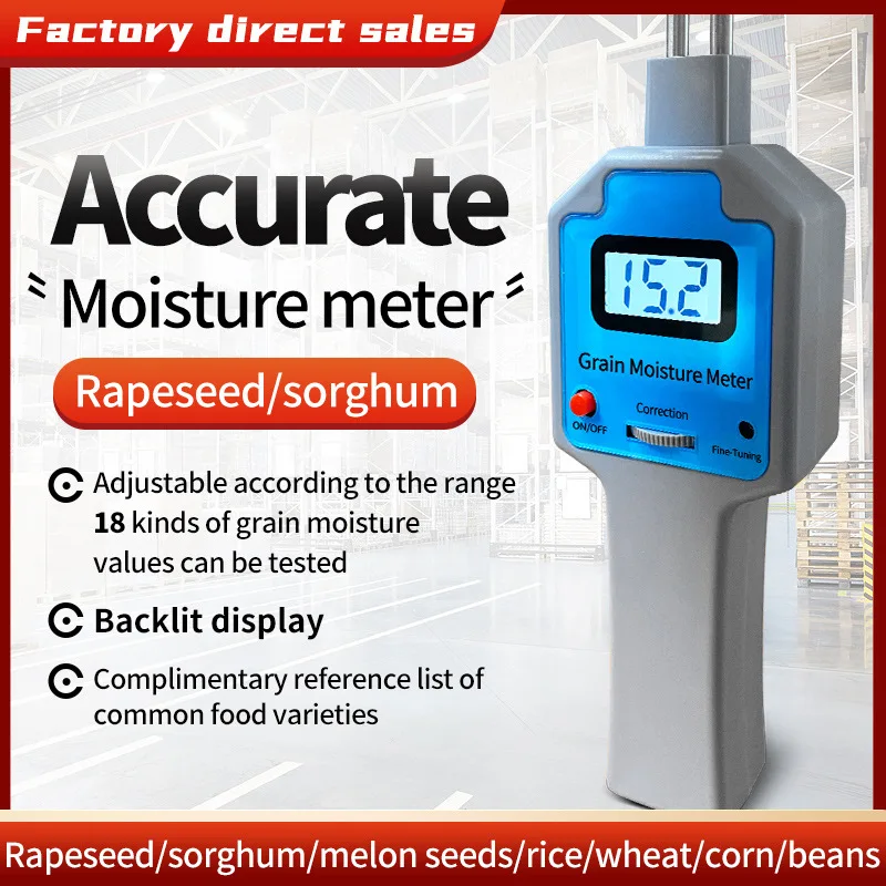 

18 Kinds of Grain Moisture Measuring Instruments Capacitive High-precision for Rapeseed Corn Sorghum ZS-3BY