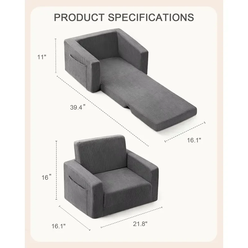 Colorful Compressed Foam Folding Kids Furniture Toddlers Playing Living Room Baby Sofa Chair High Quality Factory Price