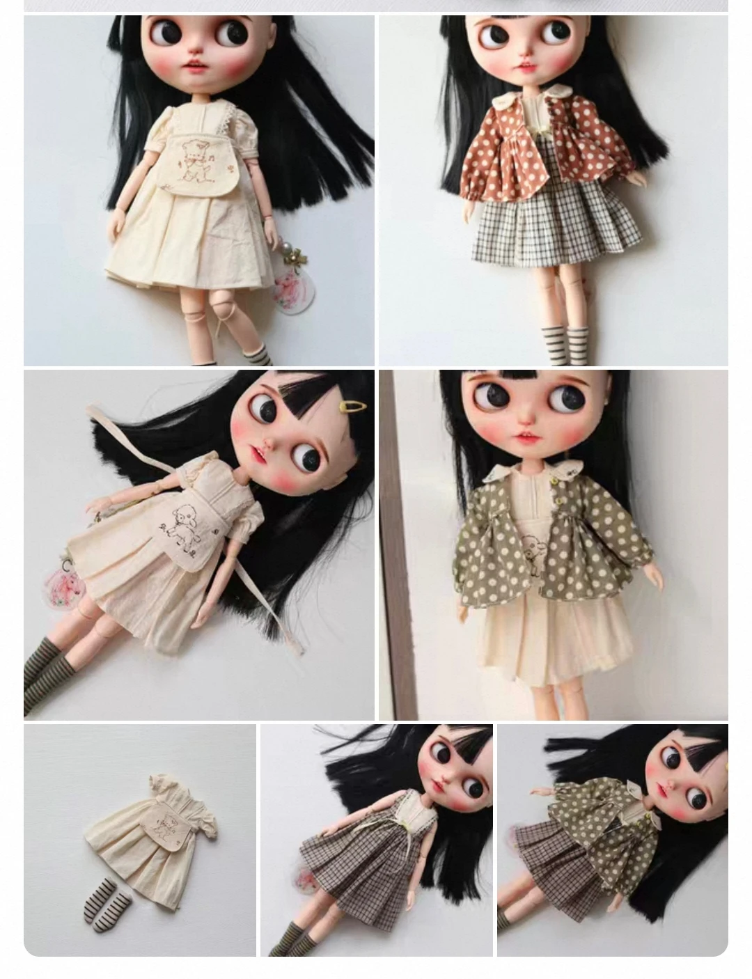2026 Dula Doll Clothes Dress Polka Dot Coat Skirt Blythe Qbaby OB24 OB22 OB11 Azone Licca ICY JerryB 1/6 Doll Accessories