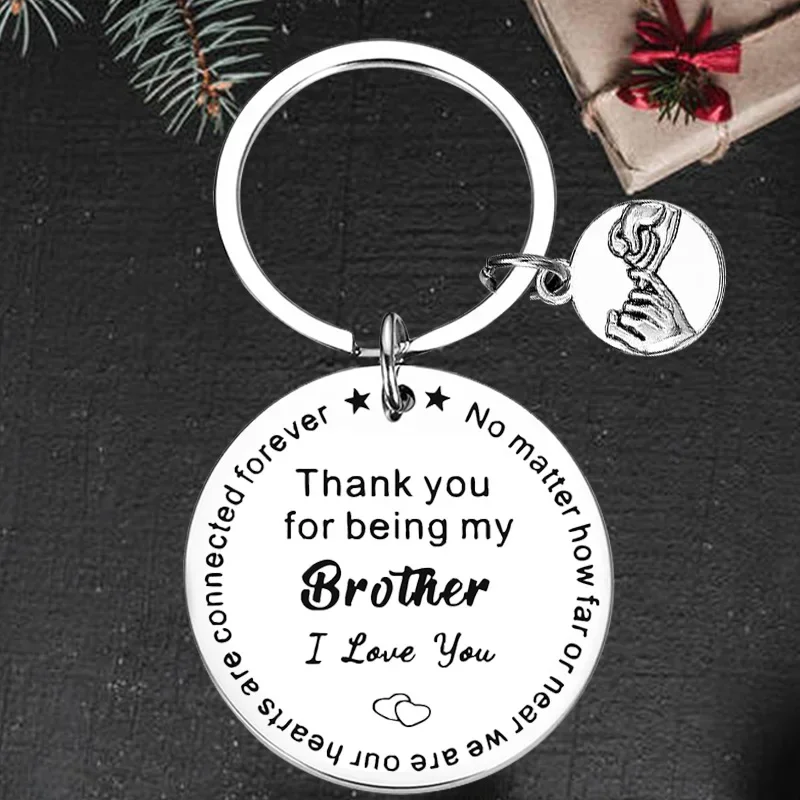 

Cute Brother Gifts Keychain Pendant BFF Best Friend Birthday Gifts Key Chains Thank You For Being My Brother