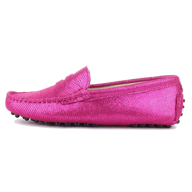 Women Genuine Leather Shoes Woman Flat Shoes Round Toe Casual Flats Fashion Loafers Lady Driving Shoes Handmade Moccasins