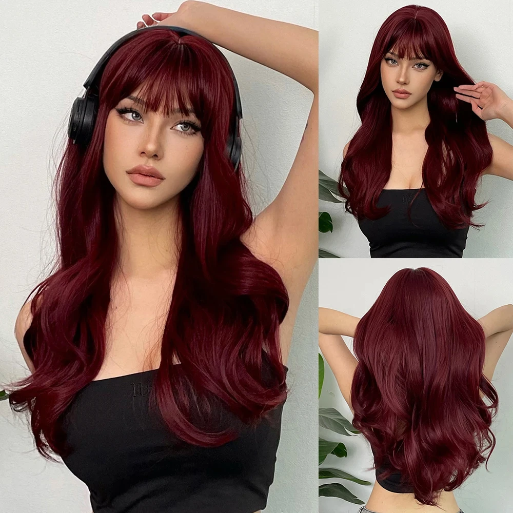 Women's Long Straight Grandma Gray Synthetic Wig