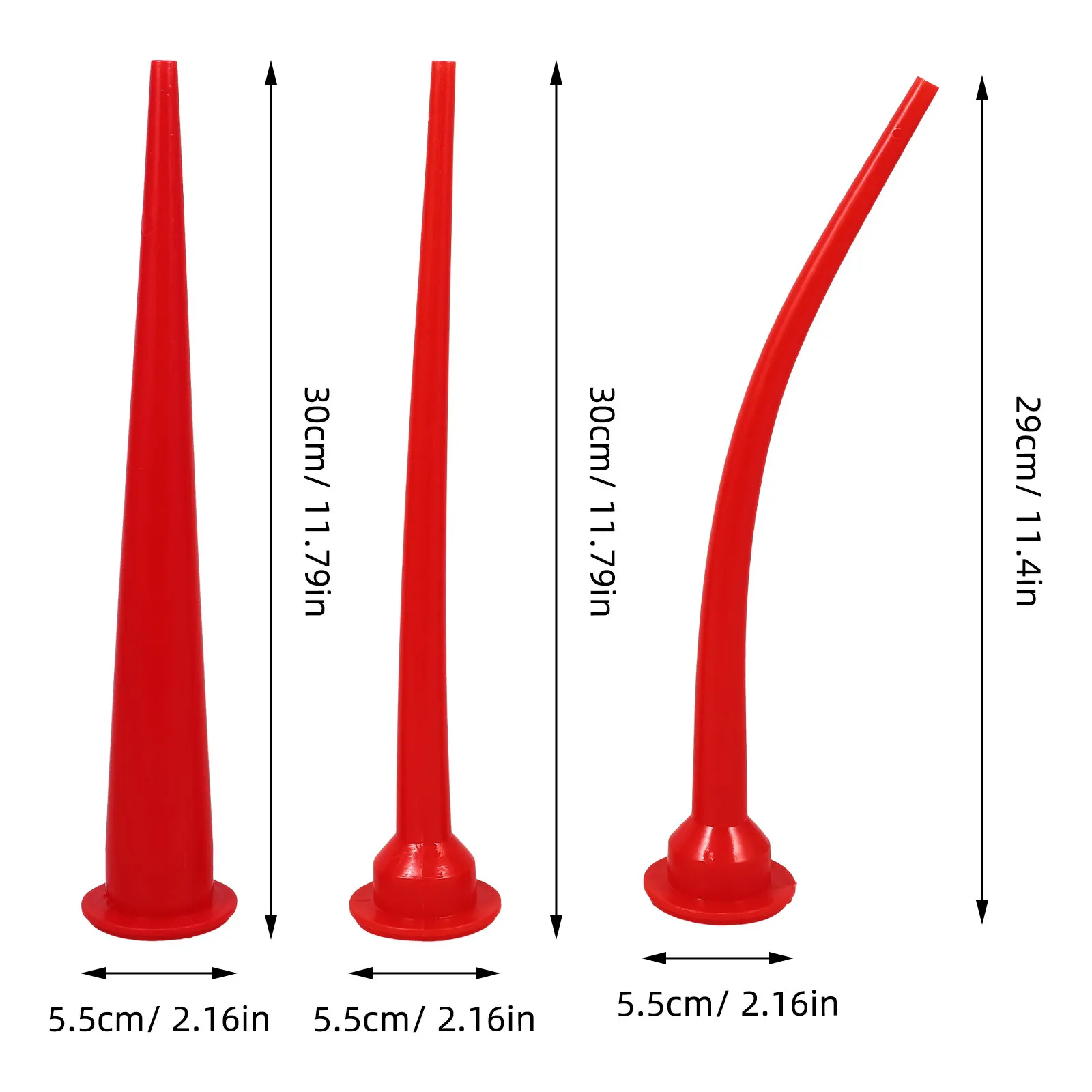 3Pcs Caulk Extension Nozzle Set Precision Sealant Applicator for Hard-to-Reach Areas Flexible Caulking Tips for DIY Home Repair