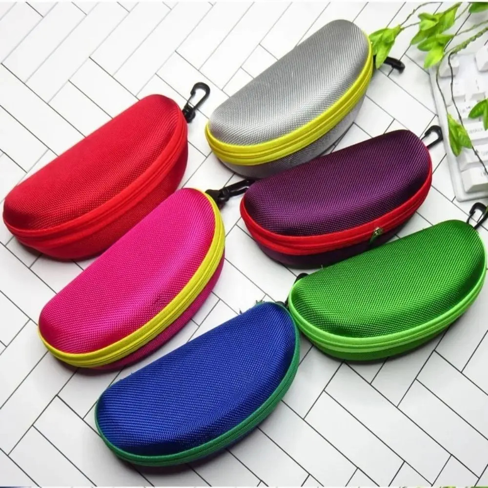 

EVA Glasses Case Colorful Hard Shell Eyeglasses Protector Box Multi-functional Carabiner Hook Eyeglasses Holder Travel Use
