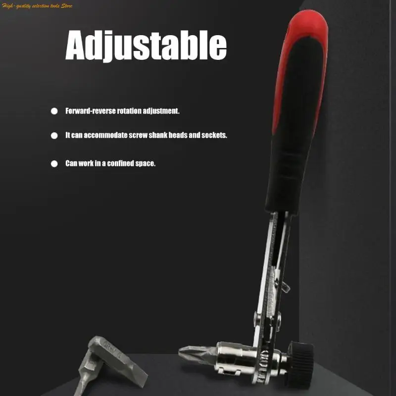 

203F Double Head 1/4Inch Socket Screwdriver Ratchet Wrench Hand Tool for Multiple Use