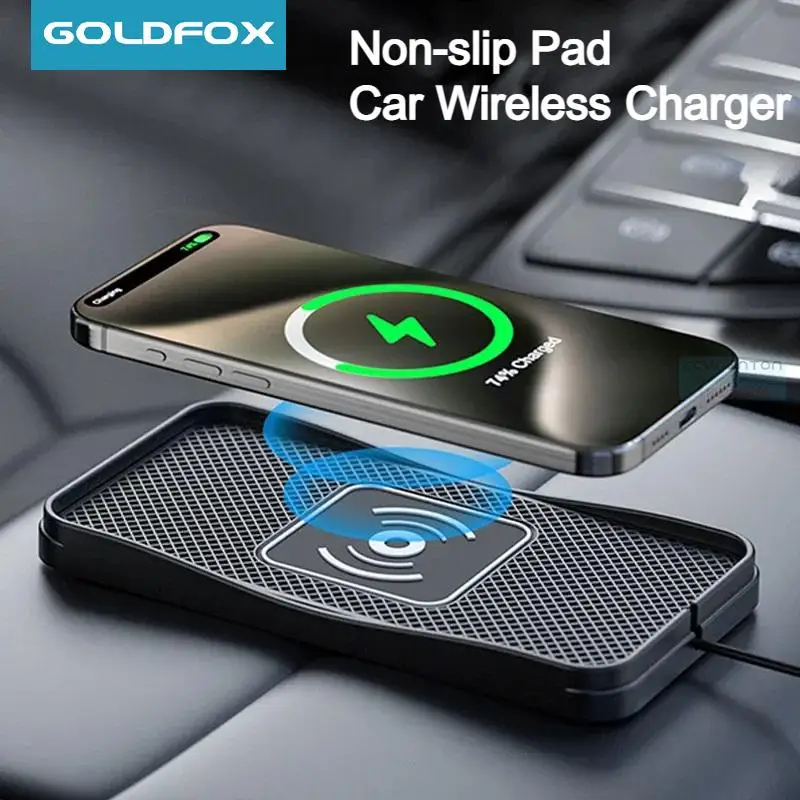 

Новое автомобильное беспроводное зарядное устройство, силиконовая нескользящая накладка для iPhone 15, 14, 13, 12, автомобильные беспроводные зарядные устройства для телефонов Samsung, станция быстрой зарядки