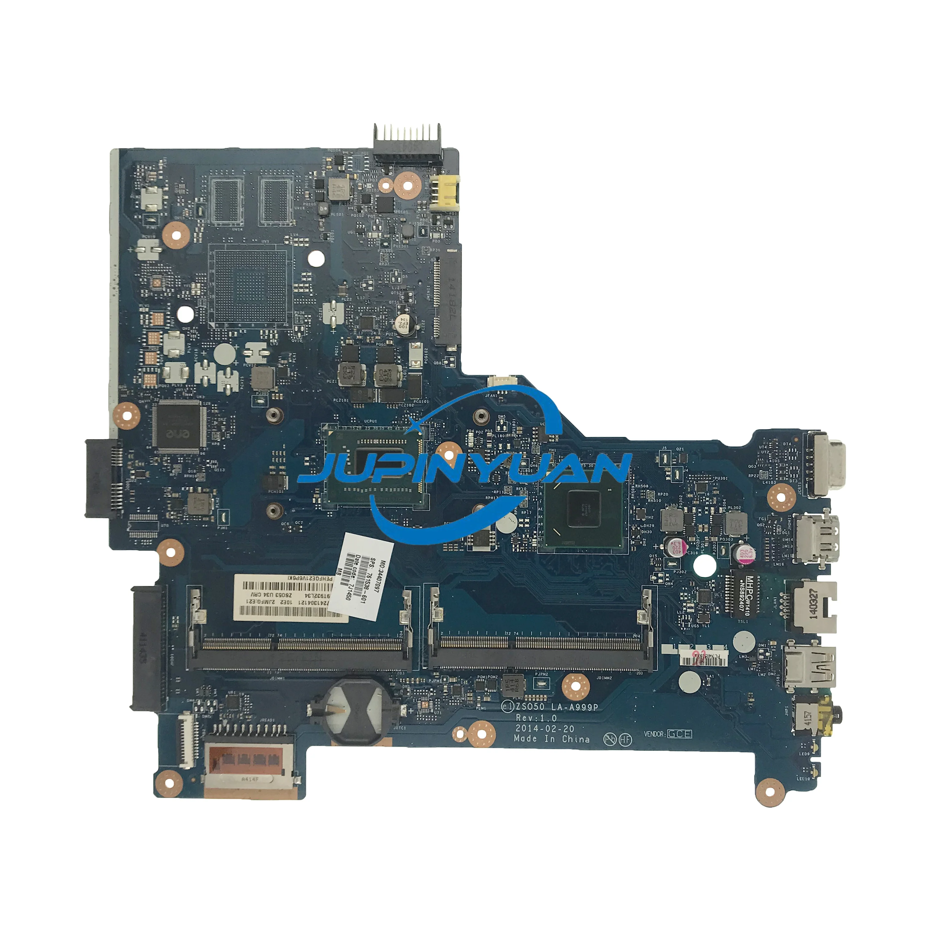 

For HP 15-R 250 G3 Laptop Motherboard I3-3217U CPU DDR3 ZSO50 LA-A999P Mainboard 761538-501 761538-001 Fully Tested