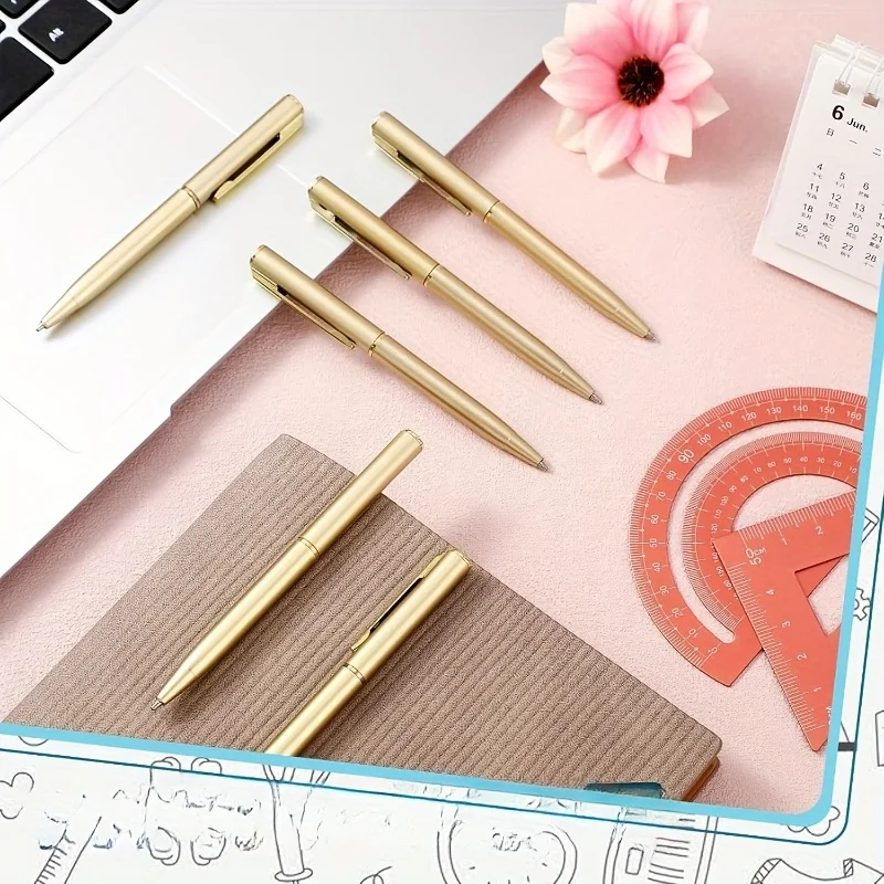 Sleek  Business Ballpoint Pen, Rotating Open Writing Pen, Smooth Grip Office Signature Pen For Company Gift Student Daily Use