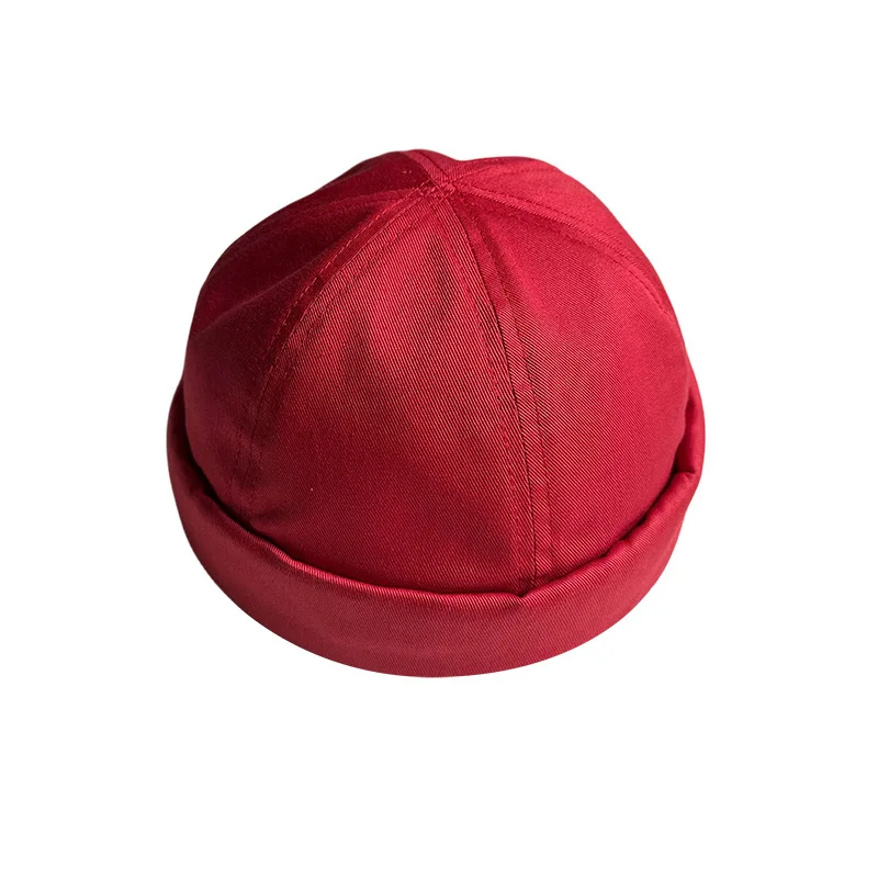 Unisex Street Hip-Hop Breathable Skullcap - Velcro Adjustable Cotton Linen Landlord Hat One-Size-Fits-All Brimless Cap view 6