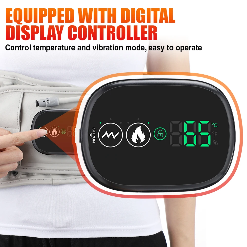 

Надувной массажер для поясницы с инфракрасным подогревом и вибрацией, поясничный массажный аппарат, защитный пояс для спины, расслабление мышц, воздушный компрессионный массажер