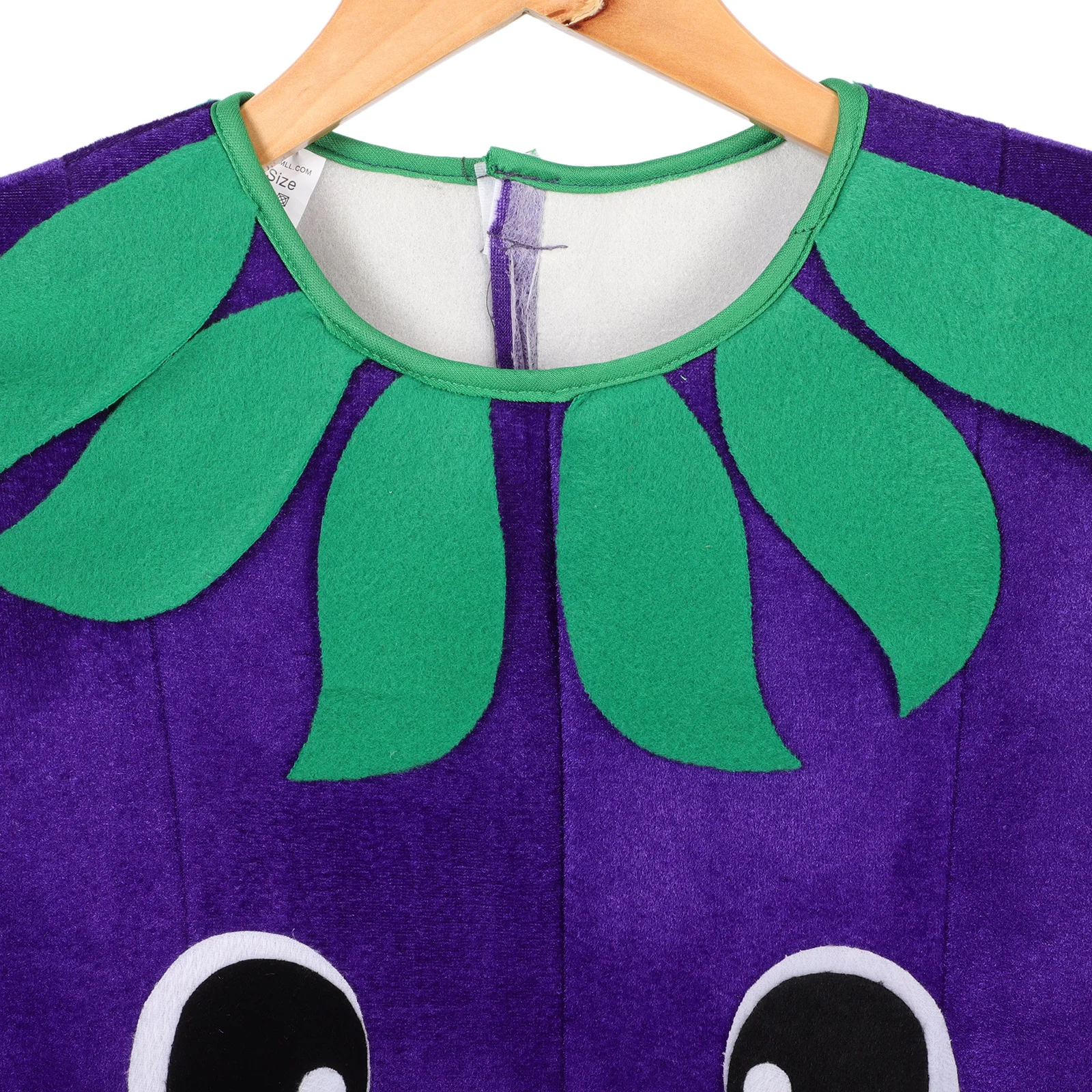 Costume de Cosplay aubergine pour enfants, 1 ensemble, déguisement de légumes une pièce pour Halloween, spectacle sur scène pour la journée des enfants