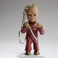 Anime Figure Keychain Guardians of The Galaxy Small Tree Man Bag Pendant Decoration Groot Model Doll Keyring Gifts Kids Toys
