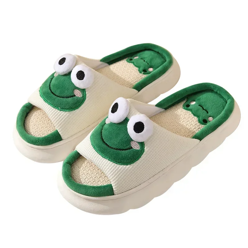 Cartoon Cute Animal Shape Home Slippers-Thick Sole Soft Indoor Outdoor Footwear for Adult Platform Men Sandals Women