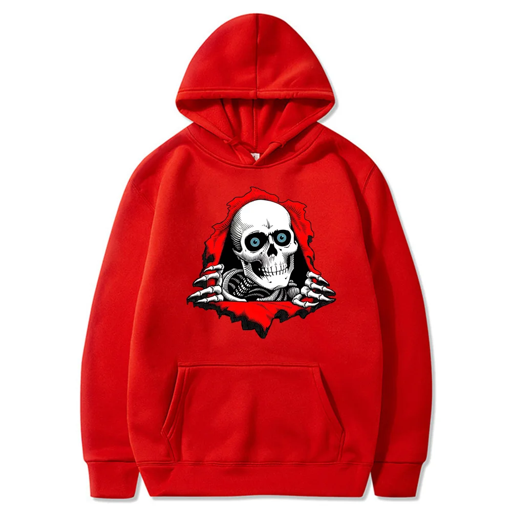 Hoodie estampado de caveira masculino, pulôver de casal, camisa esportiva casual, suéter de rua Hip Hop, moda outono e inverno, 2022