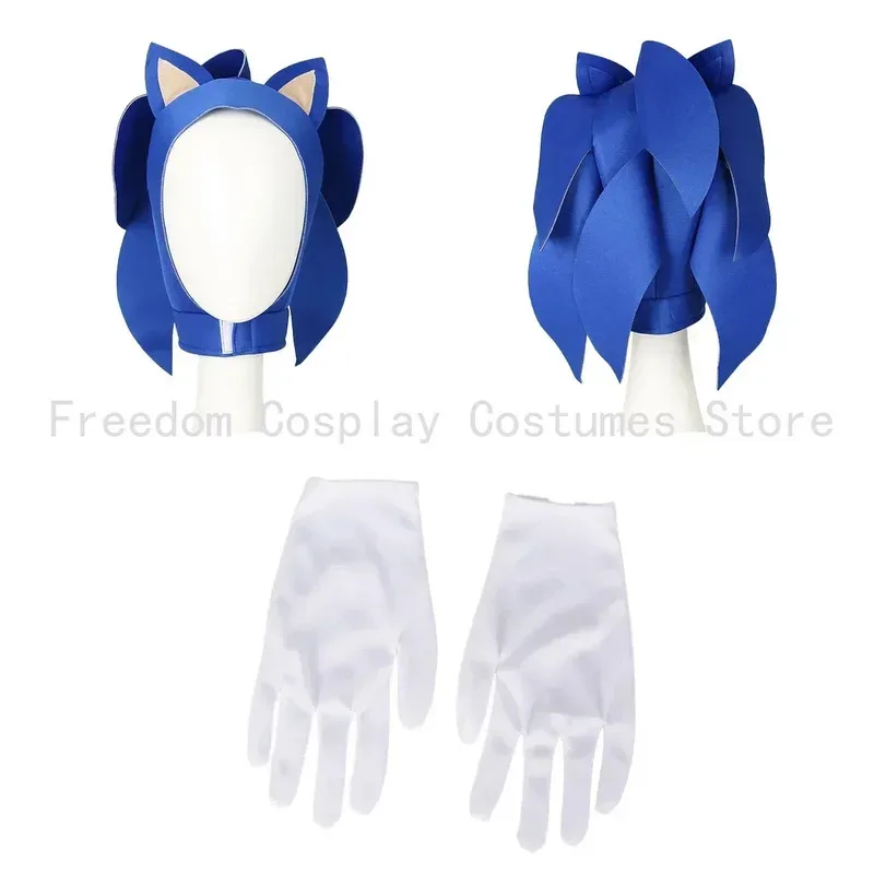 ❤ ❤ 2025 niños erizo relámpago ratón mono Anime Sonic Boy Cos juego Cosplay chico disfraz puesta en escena Hallow nuevo ★ ☆