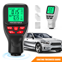 HW300-MAX Car Coating Thickness Gauge 0-2000UM Car Paint Film Thickness Tester Paint DFT Measuring Meter Digital Backlight