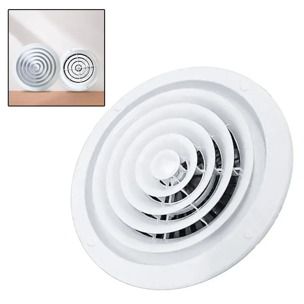 

White Round Air Vent Louver Grille Cover Outlet Exhaust Vent Ducting Ventilation Air Vent Extract Valve Air Circulation