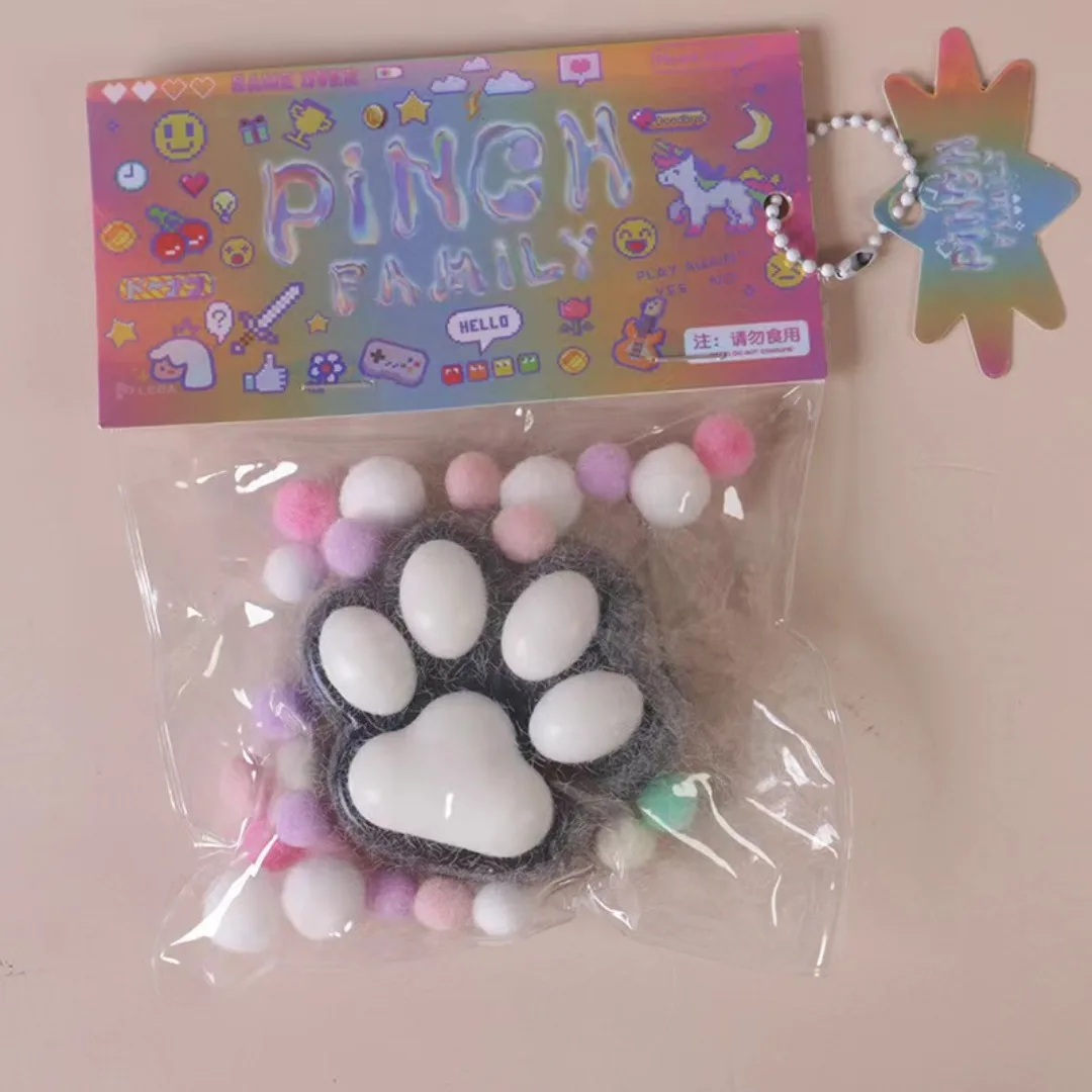 ضغط القط باو اللعب لطيف لينة غير صحيح الإغاثة الاسترخاء اللعب لزجة الضغط معسر القط باو الإجهاد الإغاثة اسفنجي لعبة هدية