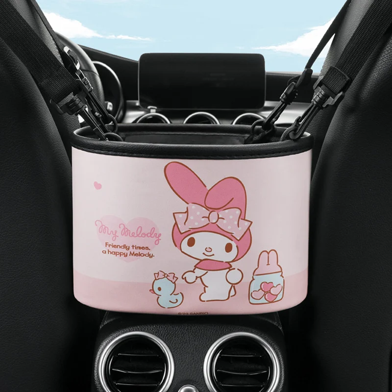 

Ящик для хранения автомобиля My Melody, водонепроницаемый, устойчивый к давлению, многофункциональный Cinnamoroll, аксессуары для украшения автомобиля с героями мультфильмов, подарок