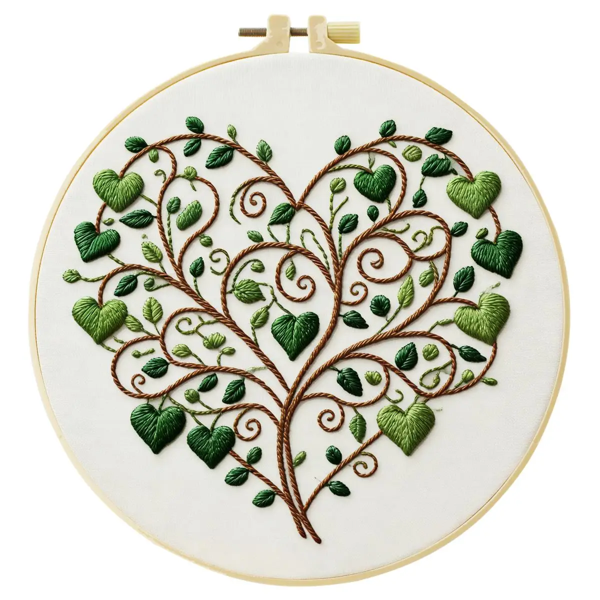 1 Stück 20X20CM/15X15CM 7,87/6,3 Zoll Der Baum der Liebe Stickerei Starter-Kit DIY-Kit DIY-Stickerei-Set Handarbeiten Nadelkunst – Detail 2