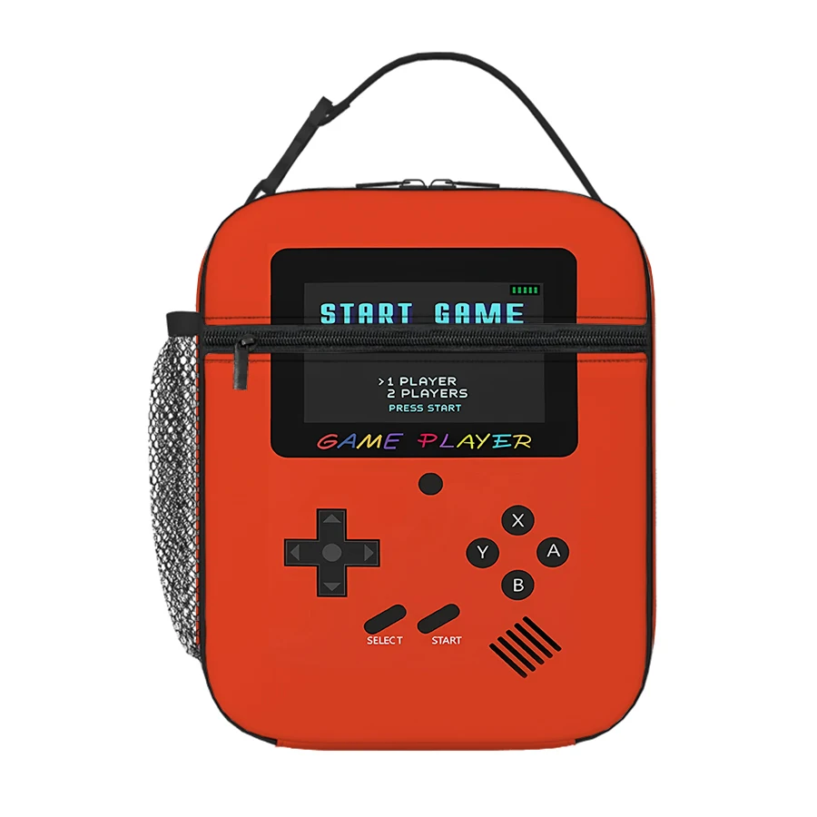 Games Console Handheld Lunch Bag For Boy/Girls Children Best Gifts 2D Flat Cartoon Thermal Insulation Lunch Box Bag Picnic Bag