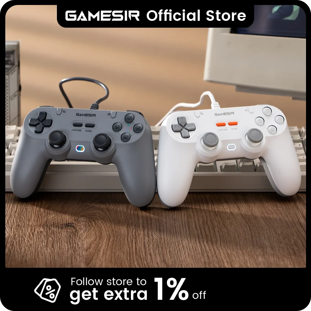 GameSir Tegenaria Lite Wired Game Controller, Hall Effect Joysticks, 1000Hz Polling Rate, Anti-Drift for Nintendo Switch 2, PC