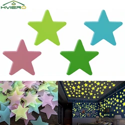 50X Glowing 3D Stars Glow in Dark on Wall Decoration Stickers Kids Baby Room Bedrooms Ceilings Home Fluorescent Pentagram Paper
