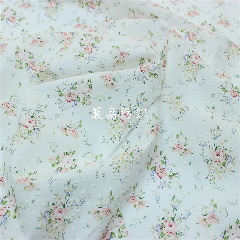 Zachte En Comfortabele Katoenen Stof Voor Kinderkleding Naaien En Diy Handgemaakt, Kleine Bloemenprint, 145X50Cm