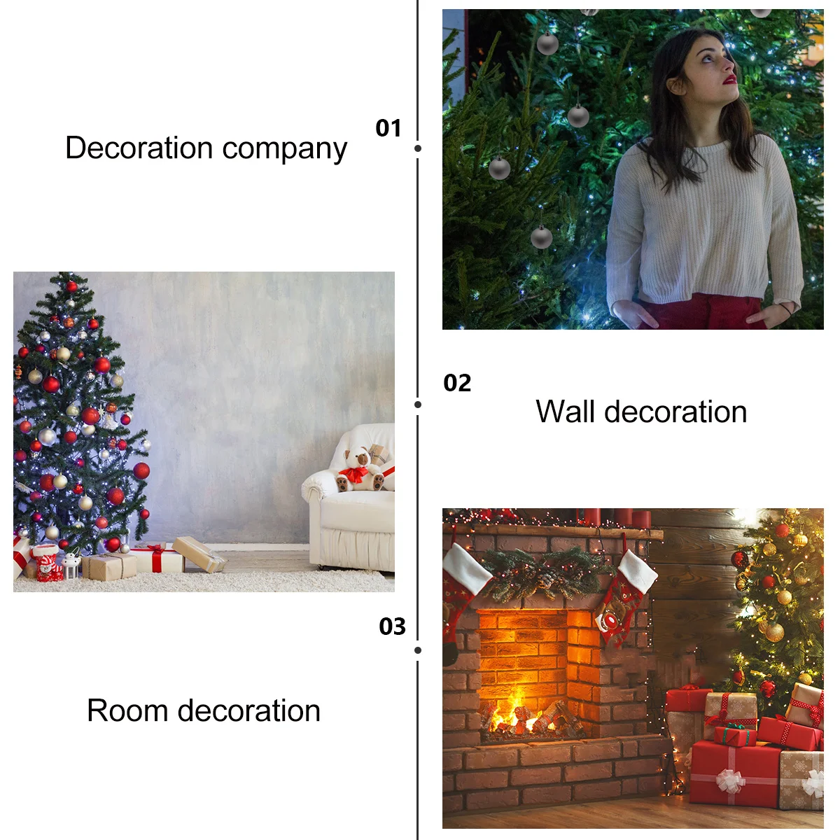 

8Pcs Christmas Tableware Holder Red Green Tree Shape Cloth Cover Party Dinner Table Decoration Cutlery Storage Organizer