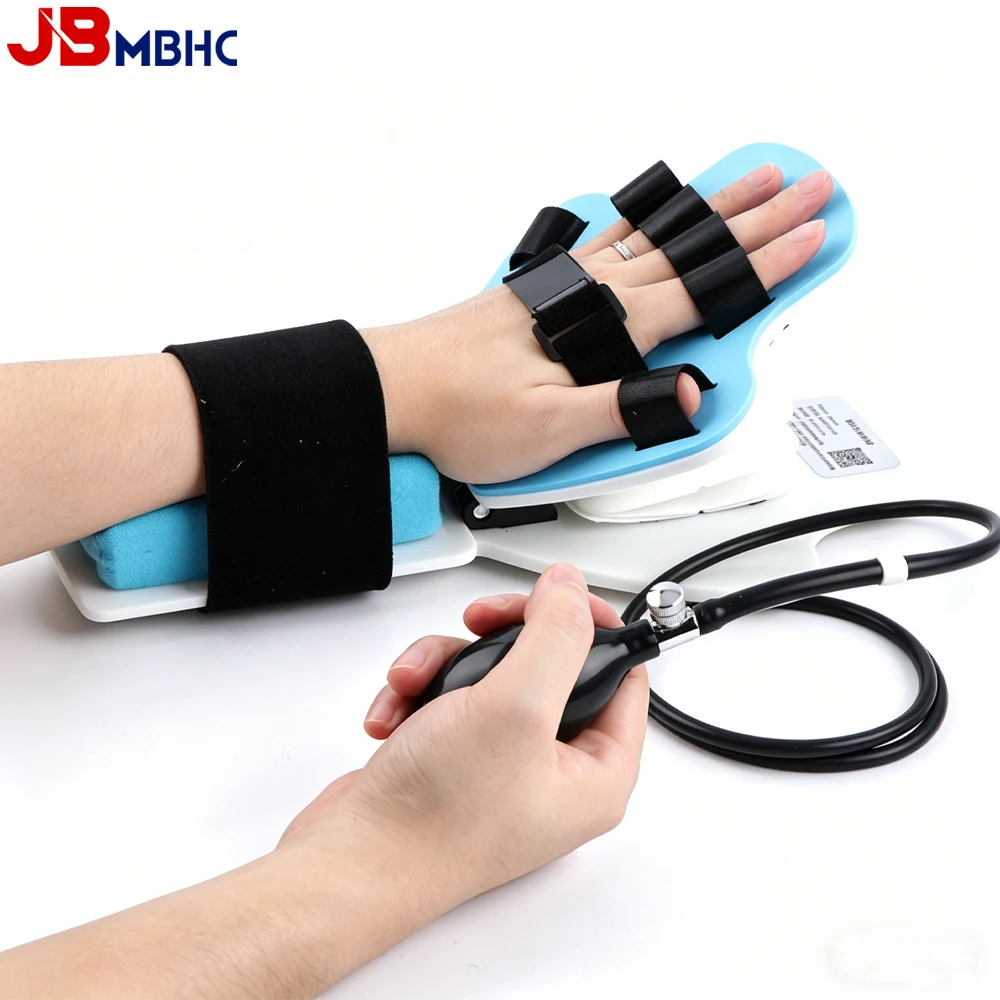 

Manual Wrist Joint Rehabilitation Trainer Wrist Brace with Air Bag Pressurization Adjustable -90°~90° Palm Flexion Hand Exercise