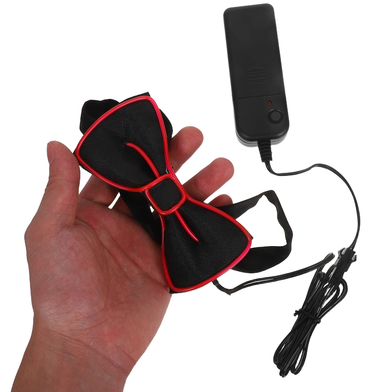 

Luminous Bow Tie LED Flashing Party Collar Glowing Neck Accessory for Cosplay Festival Night Event Decoration (Pink)