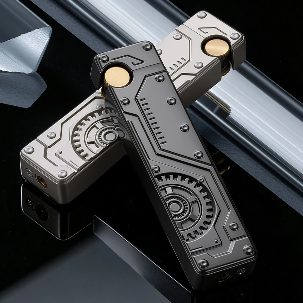 New Creative Retro Grinding Wheel Ignition, Three-dimensional Engraving, A Variety of Innovative Styles Smoking Accessories