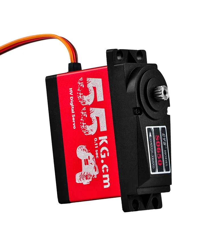 CYS-S0650 Servo digitale con ingranaggi metallici a coppia elevata HV di grandi dimensioni da 55 kg per RC Car Boat Aereo HPI Rovan Km Baja 5B 5T RC Servo