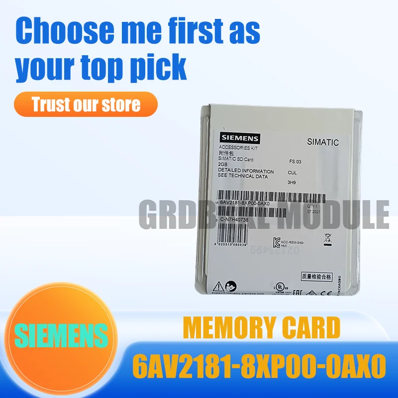 

New Original SIEMENS 6AV2181-8XP00-0AX0 SD Memory Card 2 GB secure Digital Card