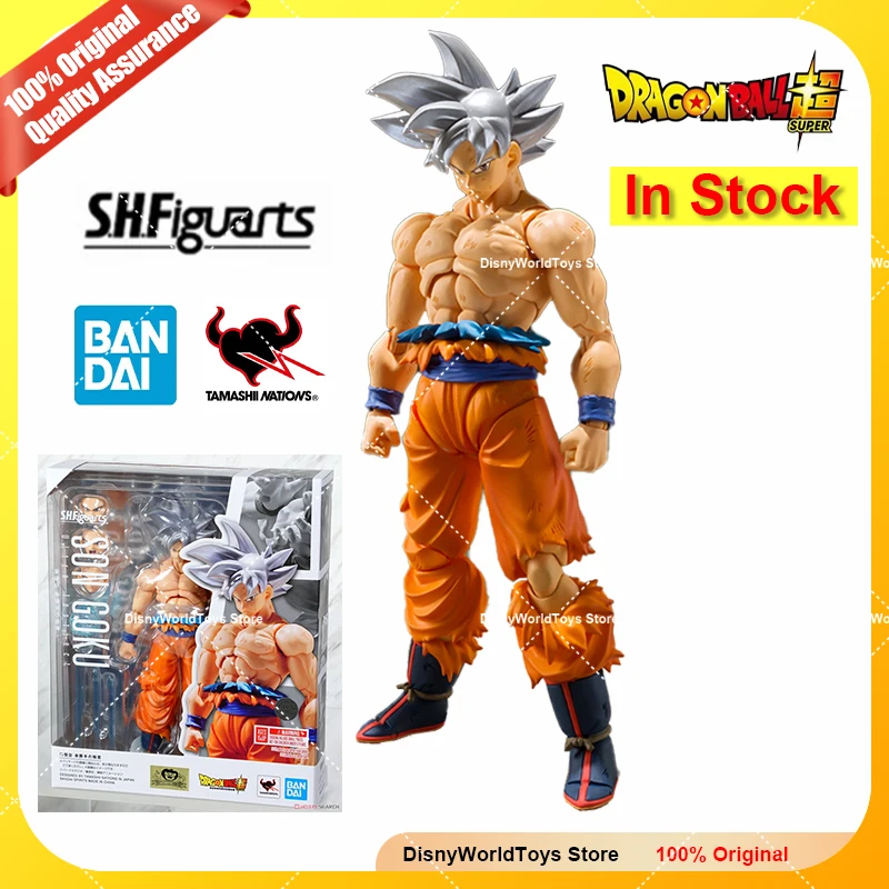 

100% оригинал Bandai S.H.Figuarts Shf Reissue Dragon Ball Super Son Goku Ultra Instinct, оригинальная фигурка на складе, модель игрушки