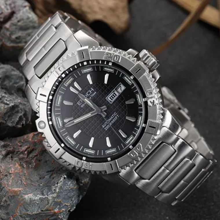 

Мужские автоматические часы EPOCH, 46 мм, военные механические наручные часы, светящиеся трубки, водонепроницаемые, 20 бар, сапфировое стекло, NH36