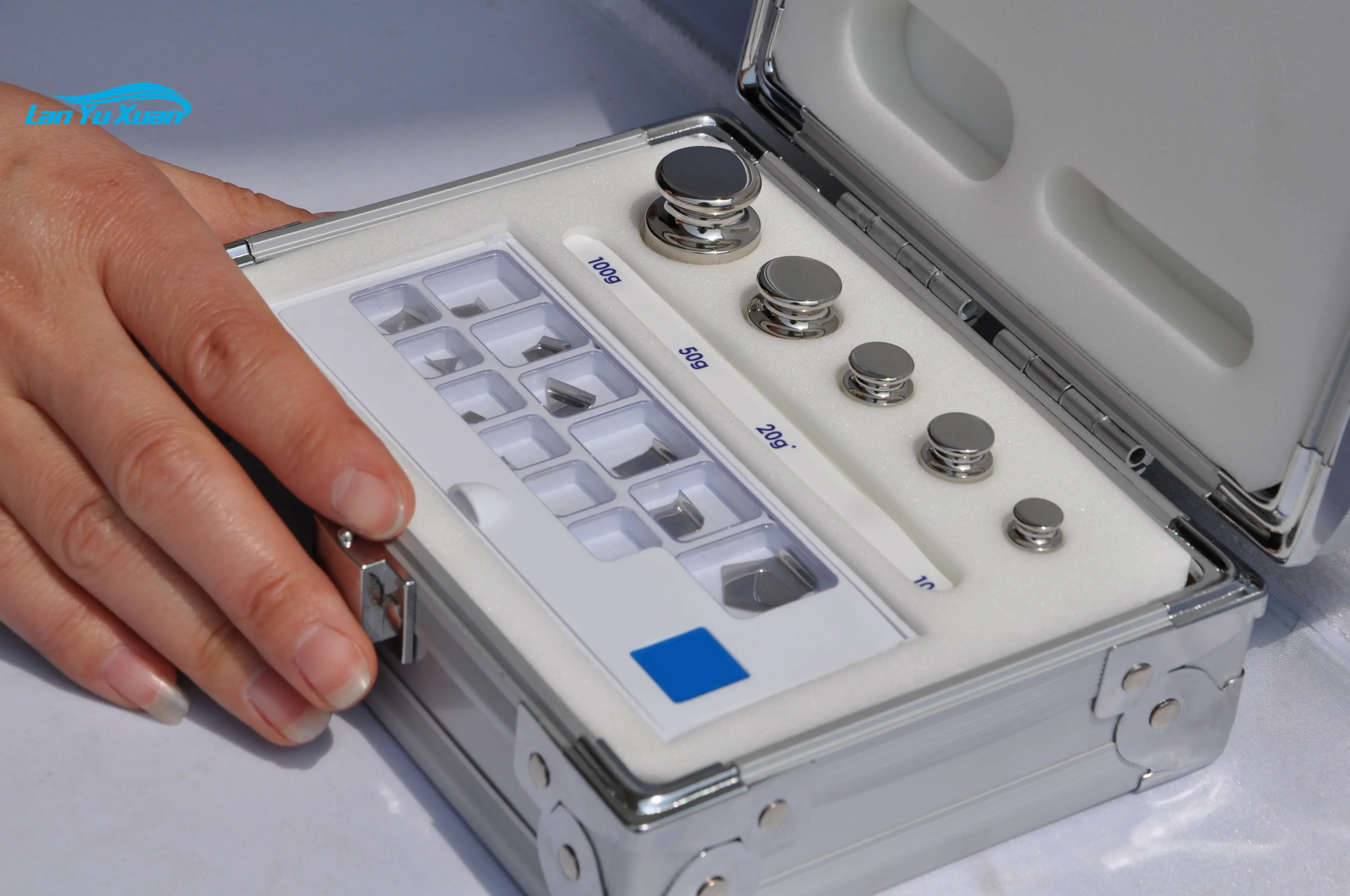 E2 1mg-100g صندوق الوزن من الفولاذ المقاوم للصدأ كتلة المعايرة