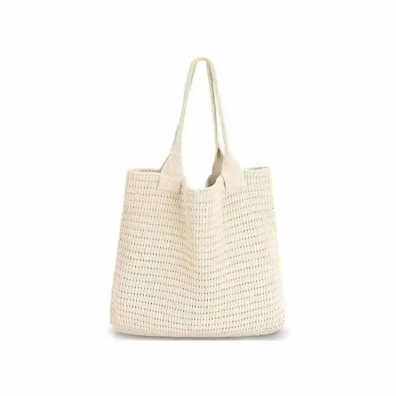 S-SGR2 Crochet Bags for Women Large Tote Aesthetic Handbag Shoulder Hippie Knit Bag