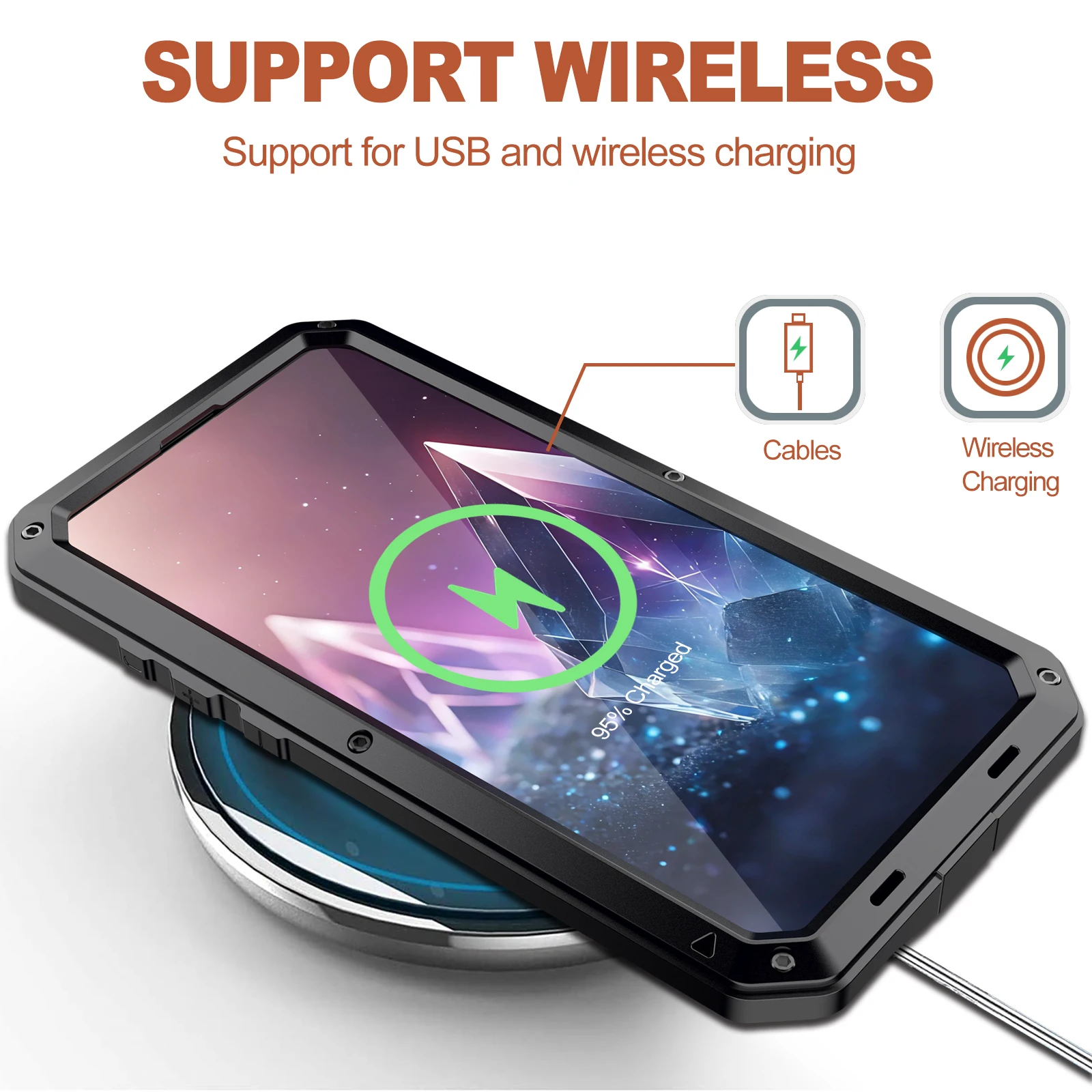 Metall-Rüstung, passend für iPhone 17 Pro Max, 16, 15, 14, 13, 12, 11, XS Max, XR, 6/7/8 – Schutzhülle, All-Inclusive-Dreifachschutz-Gehäuse – Detail 3