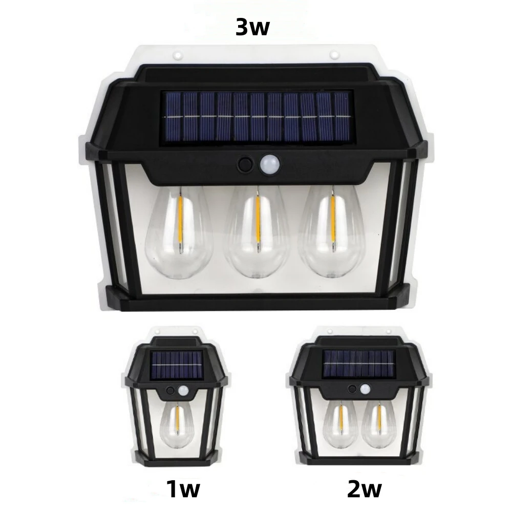 

Диодный настенный светильник с солнечной панелью, одинарная, двойная, тройная лампа, теплый белый, открытый сад, IP65, солнечная батарея