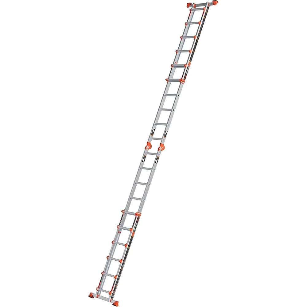 6 Step Folding Extension Ladder A Frame Anti-Slip Multi Position Aluminum Load 330lbs Safety Design Lightweight Portable Storage