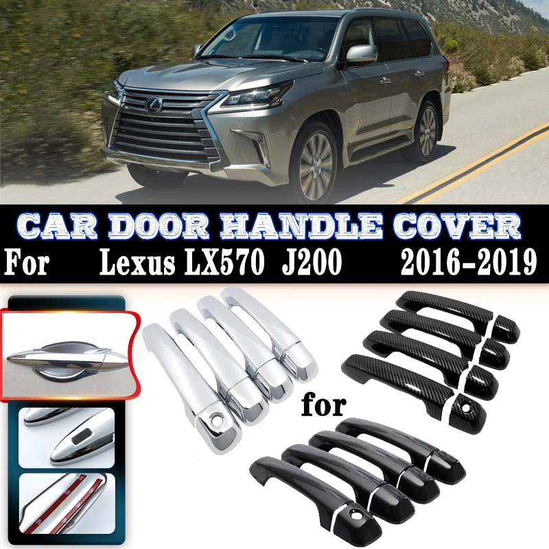 

For Lexus LX570 2019 Accessories 2016 2017 2018 J200 LX450d Car Door Handle Covers Exterior Scratch Protective Decor Accessories