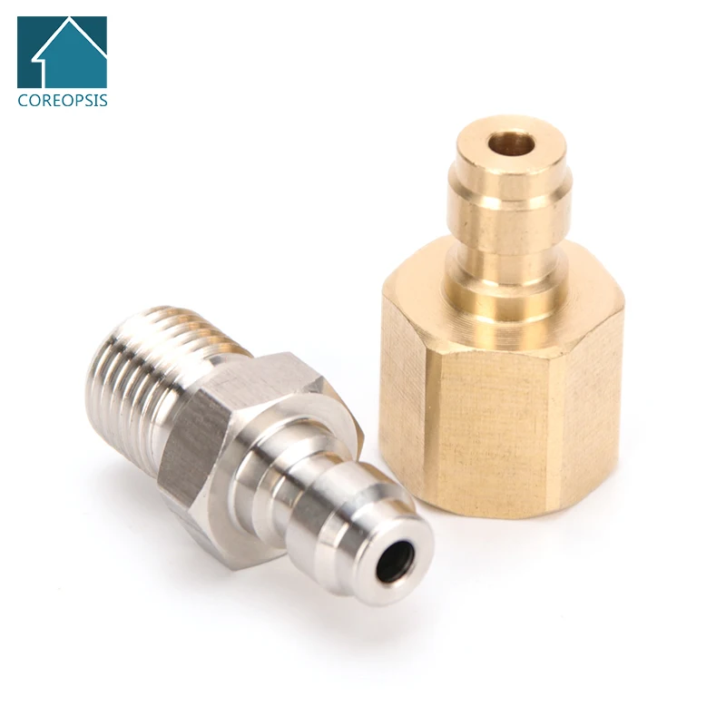 

2pcs 1/8BSPP 1/8NPT M10x1 Quick Plug 8mm Filling Head Quick Connect Couplings High Pressure Coupler Fittings Air Socket 30Mpa