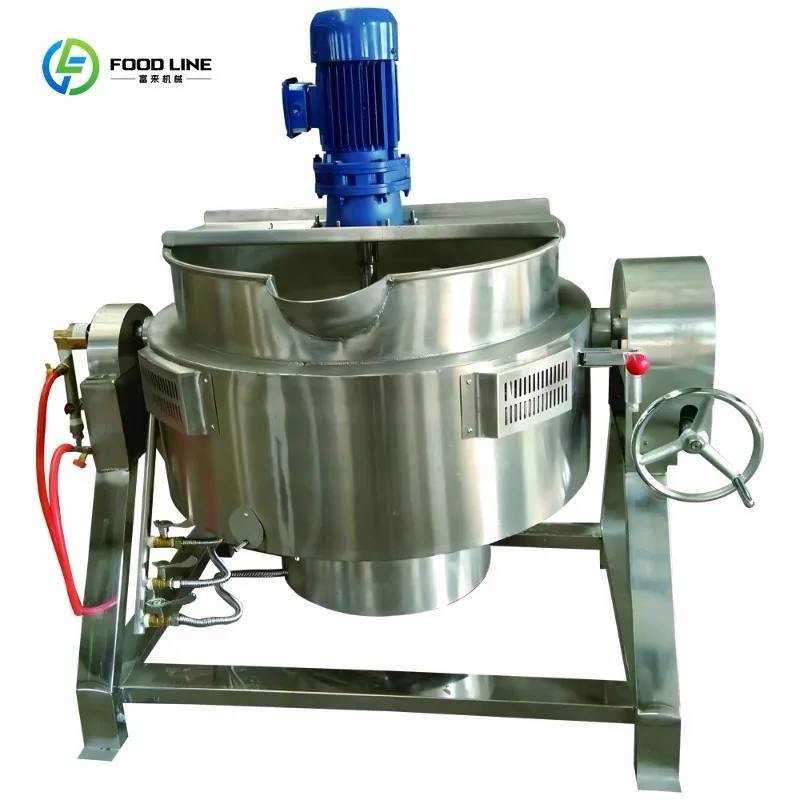 50-600L Industrial Jacketed Pot Gas Steam Electric SUS304 SUS316 for Soup Equipment Custom