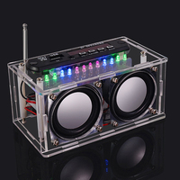 DIY Bluetooth-Compatible Speaker Kit with FM Radio 87.5-108MHZ DIY Solder Project Practice Electronic Kit Solder U Disk TF