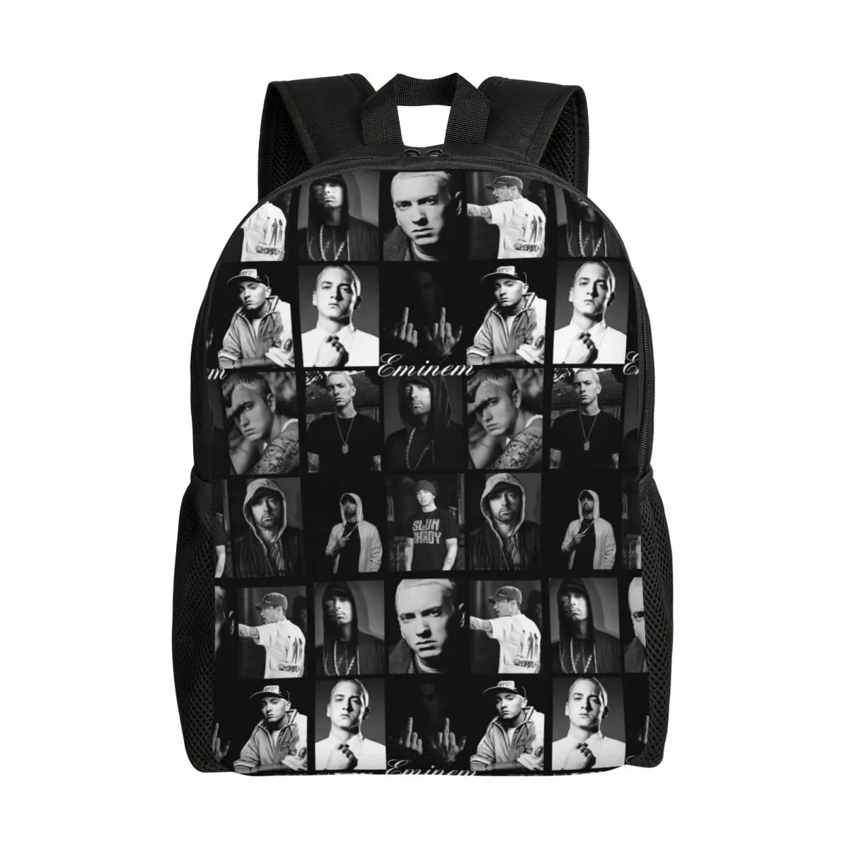 

Изготовленный на заказ знаменитый рэперский рюкзак E-Eminem Art для школьного студента, сумка для книг, подходит для 15-дюймового ноутбука, хип-поп-музыкальных сумок